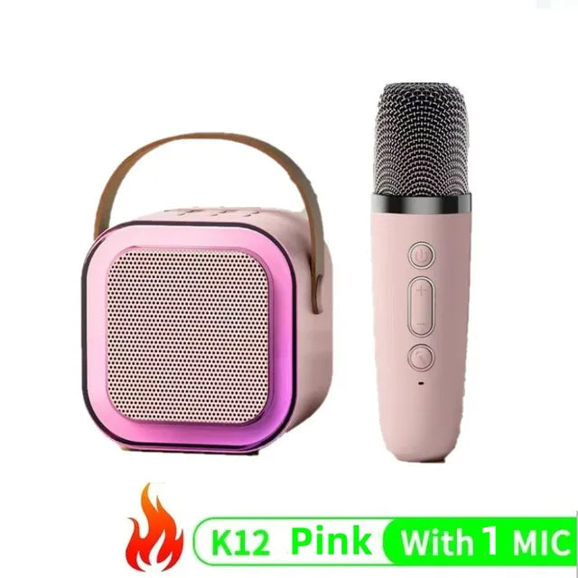 Wireless Karaoke Machine with 2 Mics and RGB Lights