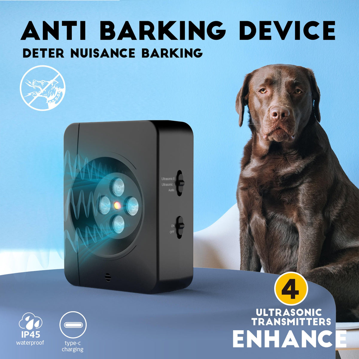 Ultrasonic Dog Barking Trainer for Quiet Home Training