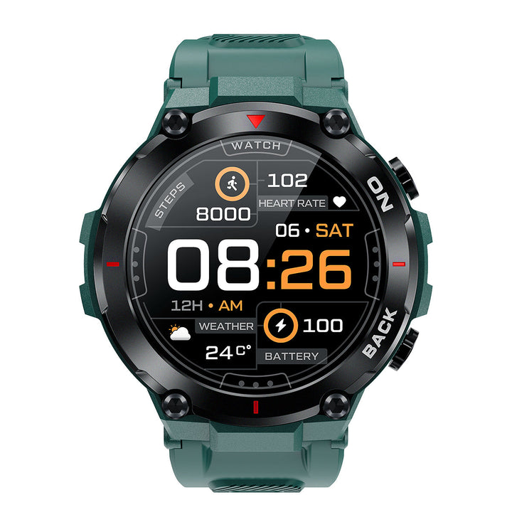 Rugged Fitness Smartwatch with Heart Rate & Step Tracking