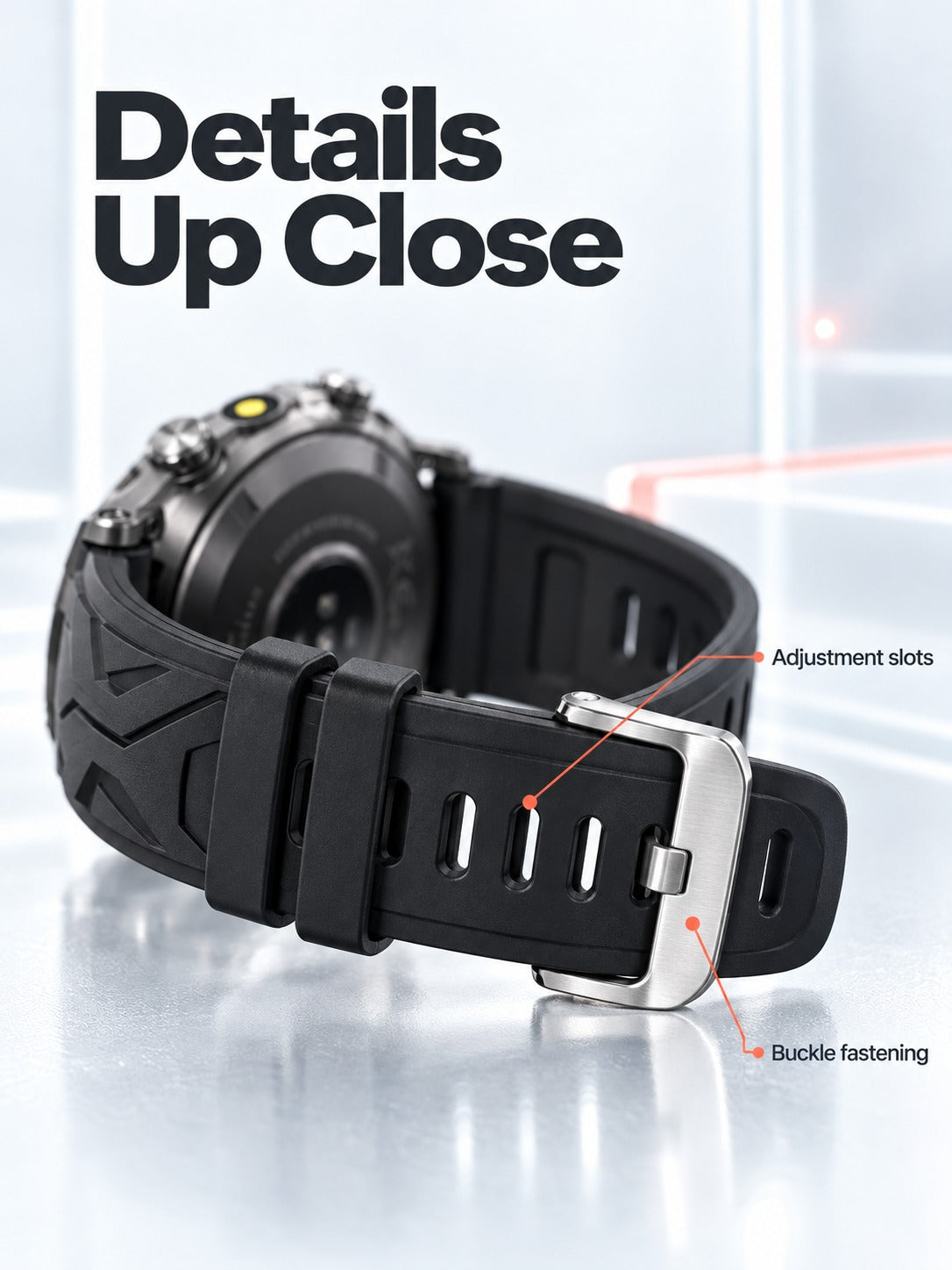Rugged Sports Smartwatch with Heart Rate & Step Tracking