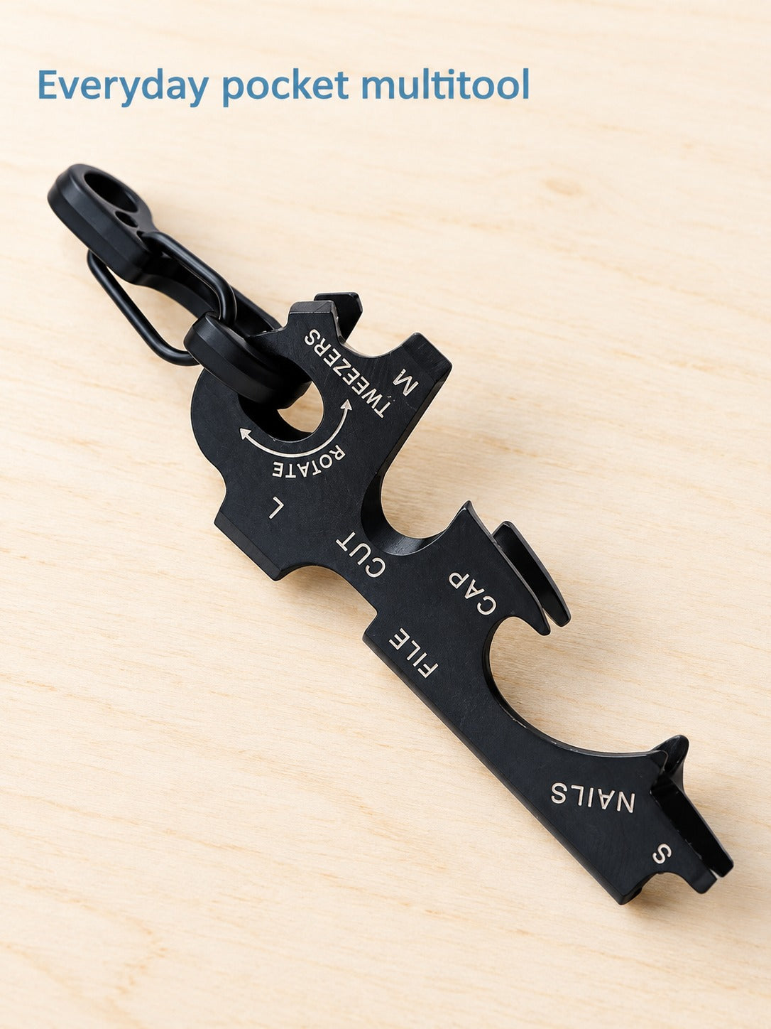 Keyring Multitool 8-in-1 Stainless Steel EDC Keychain