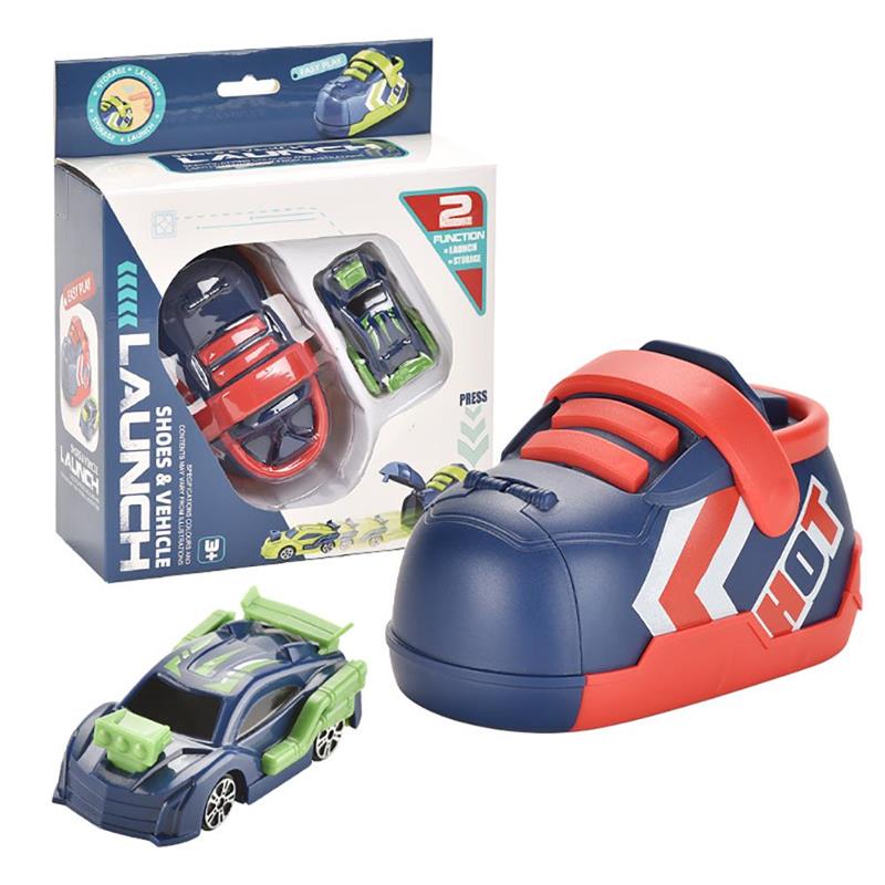Kids Shoe Launcher Racing Car Toy – Battery-Free Fun
