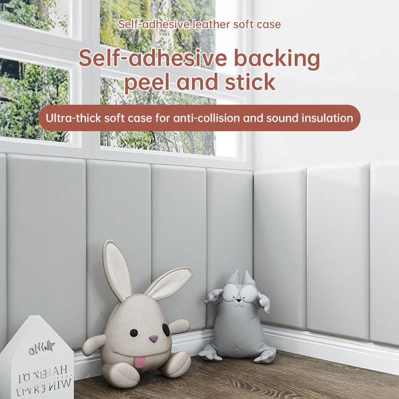 Kids' 3D Wall Safety Panels: Soft 10mm Bump Protection