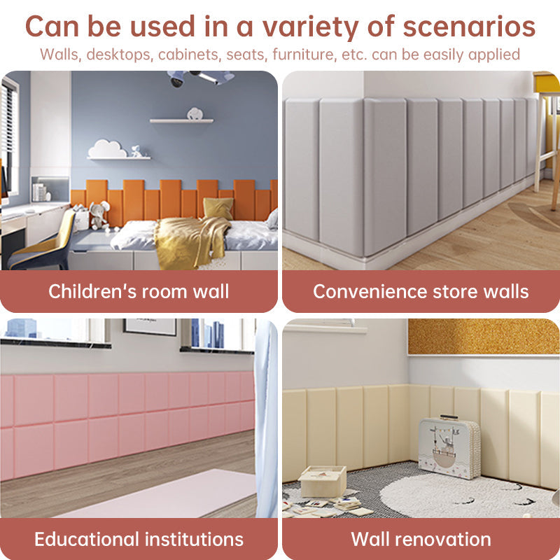 Kids' 3D Wall Safety Panels: Soft 10mm Bump Protection