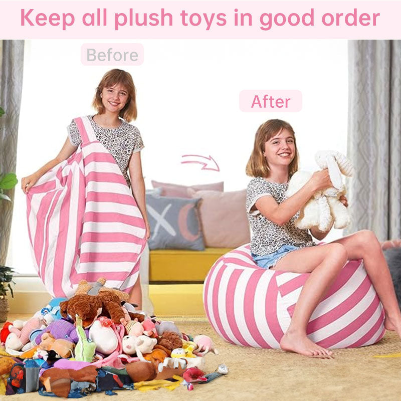Kids Beanbag Chair & Plush Toy Set for Cozy Play