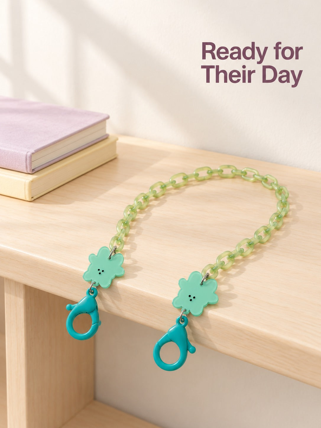 Kids Mask Chain with Bear Charm, Anti-Lost Lanyard