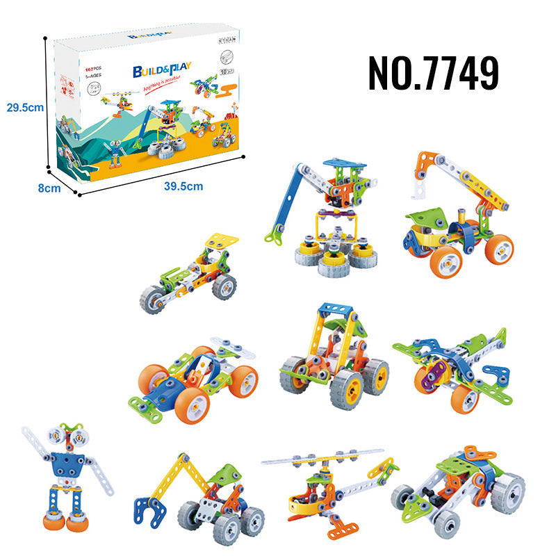 Kids Building Blocks STEM Set for Creative Vehicle Play