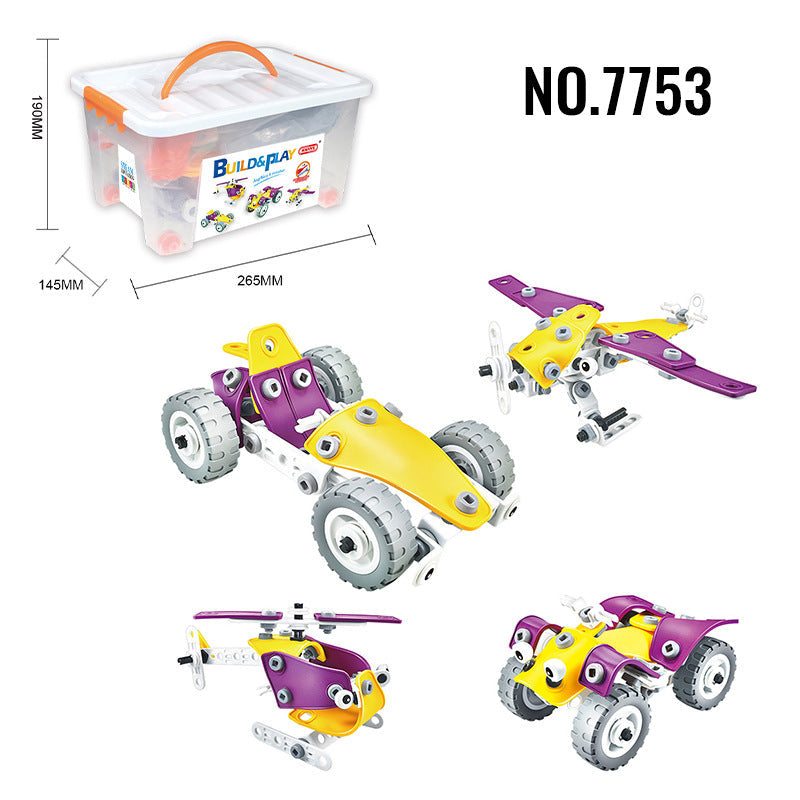 Kids Building Blocks STEM Set for Creative Vehicle Play