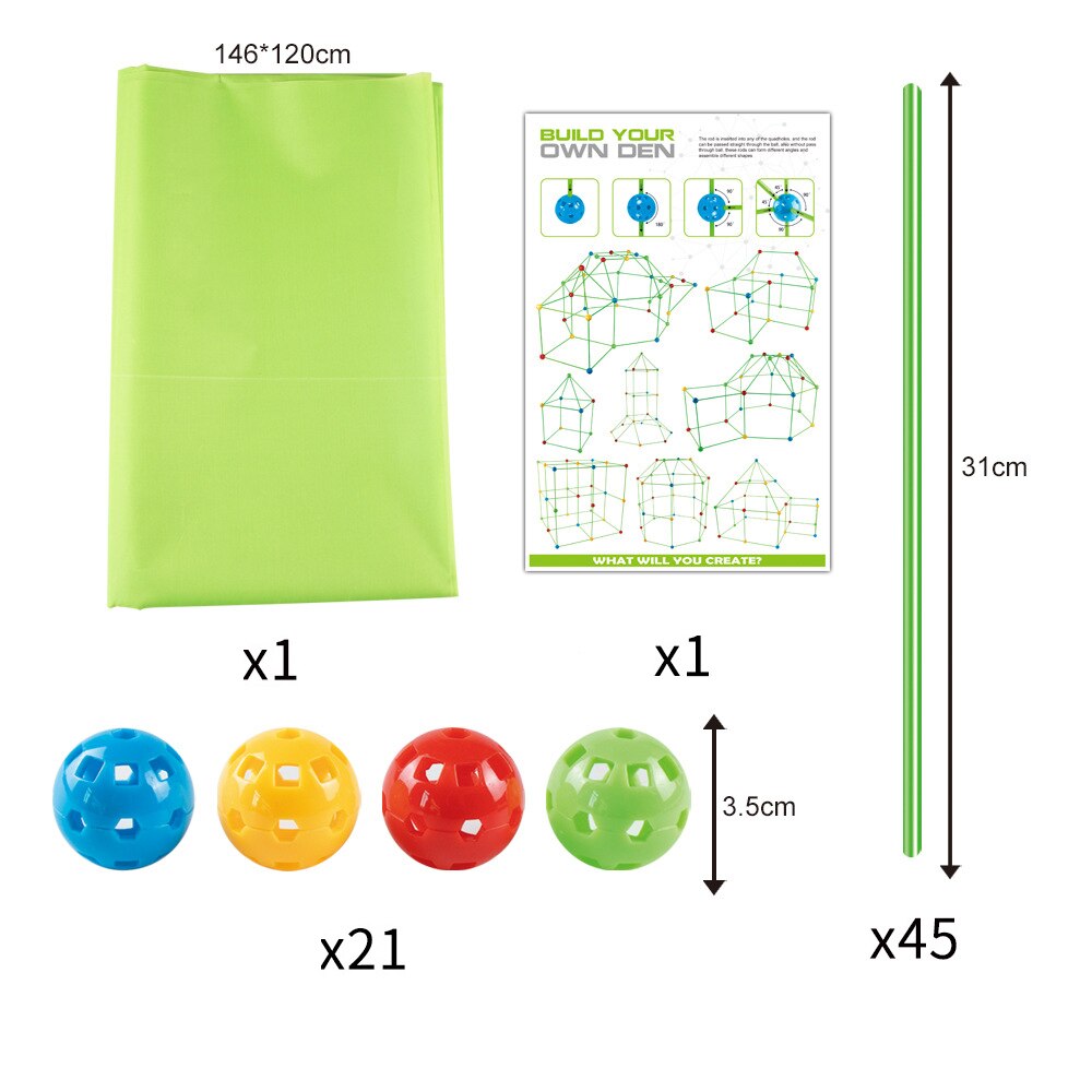 Kids Fort Building Kit for Screen-Free Creative Play