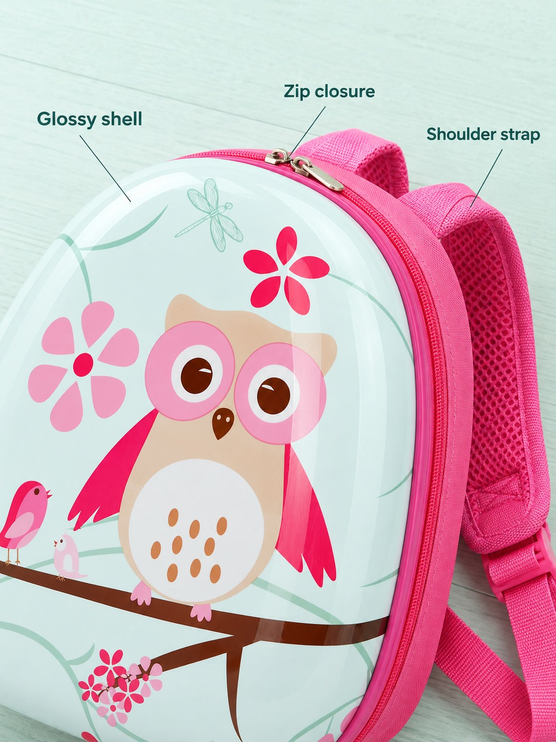 Kids Rolling Luggage Set: Cartoon Animal Spinner Suitcase