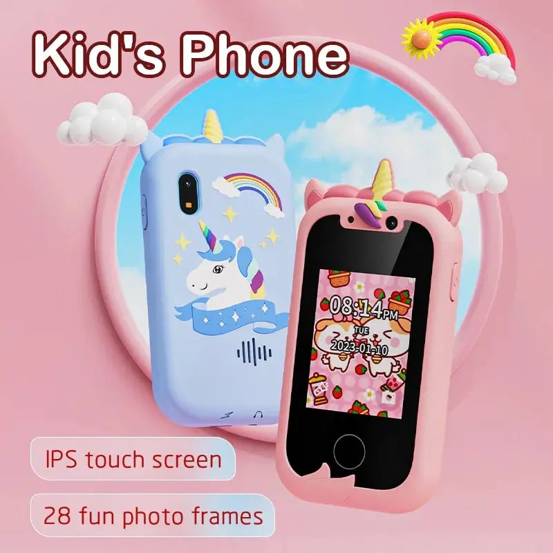 Kids Smart Phone Camera Toy: Unicorn Case, Photo Filters