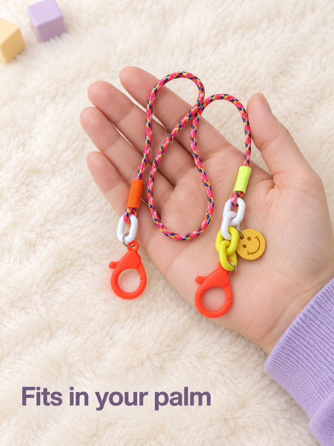 Kids Smiley Face Mask Lanyard and Glasses Chain Set
