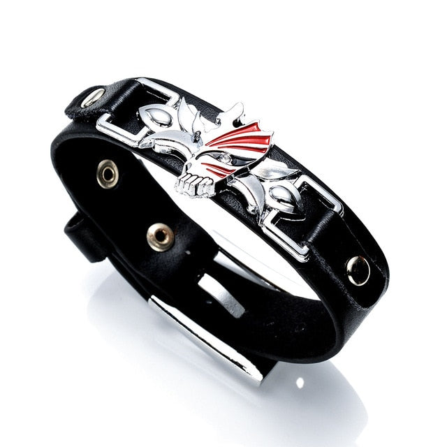 Anime Faux-Leather Wristband for Cosplay & Streetwear