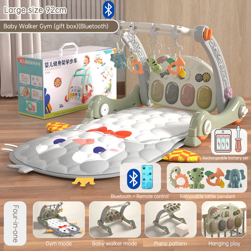 4-in-1 Baby Walker & Washable Musical Play Mat Set