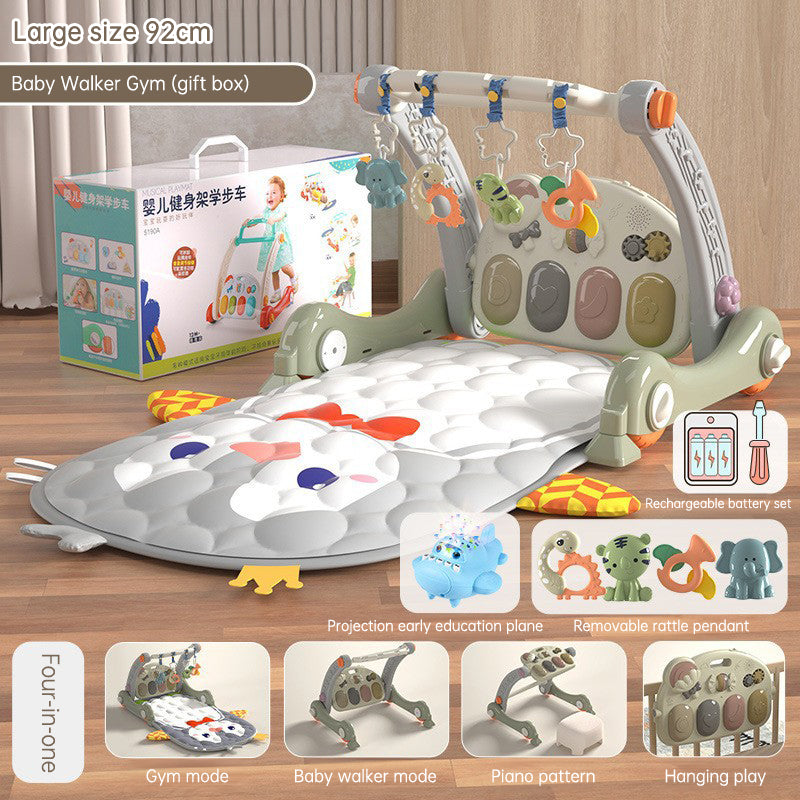 4-in-1 Baby Walker & Washable Musical Play Mat Set