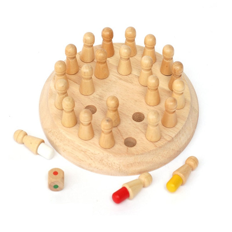 Wooden Memory Match Game for Screen-Free Learning Fun