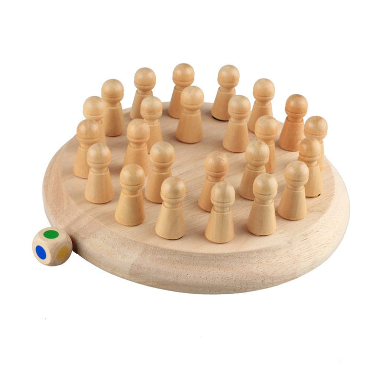 Wooden Memory Match Game for Screen-Free Learning Fun