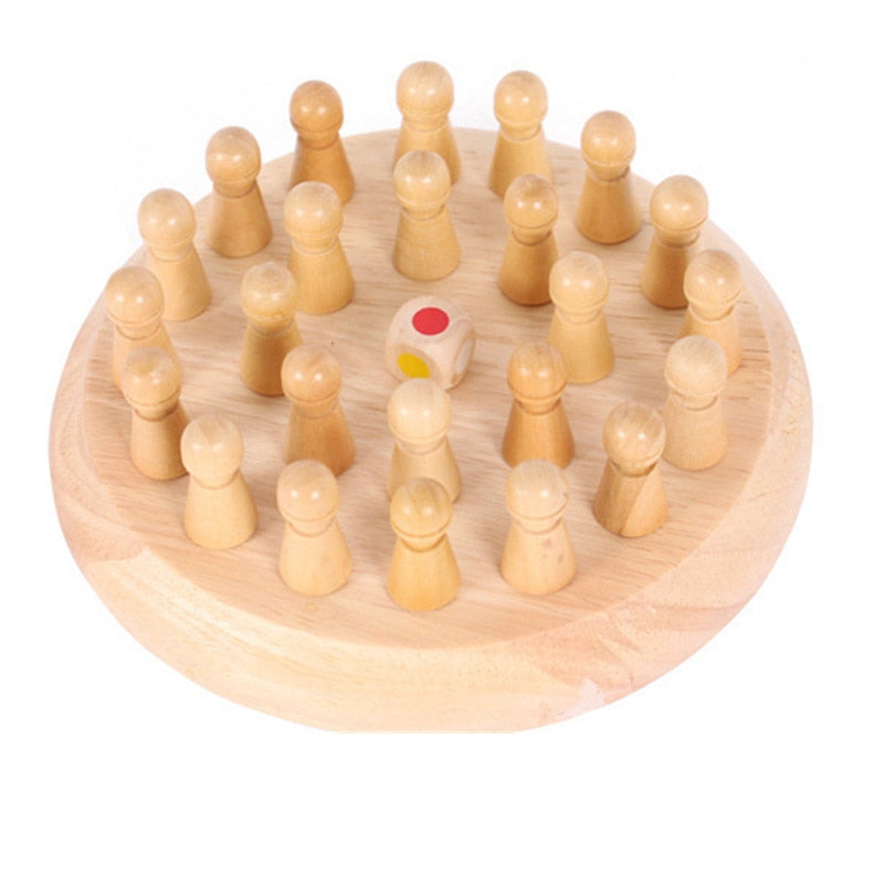 Wooden Memory Match Game for Screen-Free Learning Fun