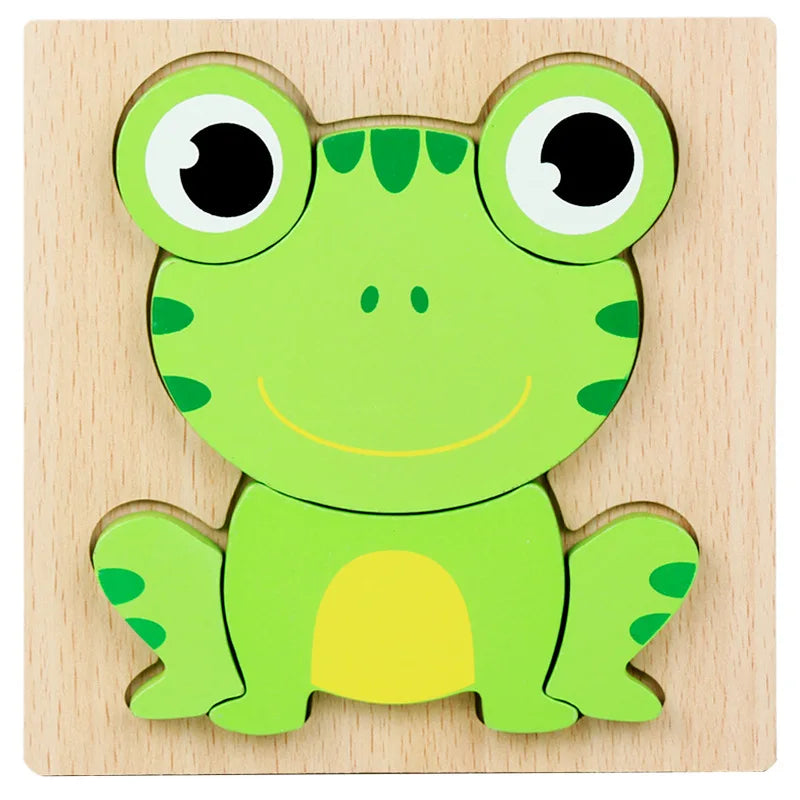 3D Wooden Animal Puzzles for Hands-On Early Learning