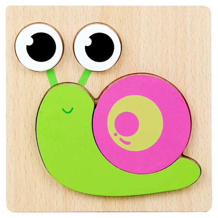 3D Wooden Animal Puzzles for Hands-On Early Learning