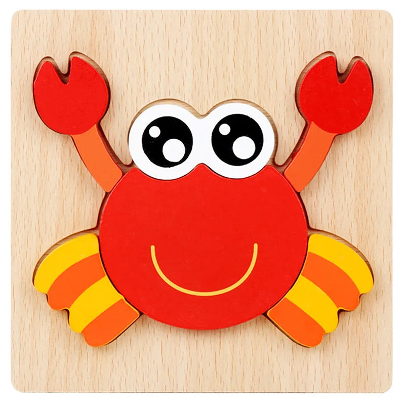 3D Wooden Animal Puzzles for Hands-On Early Learning