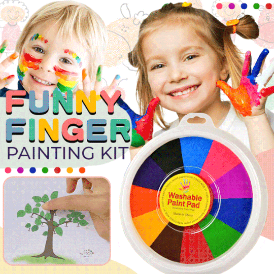 Washable Finger Paint Pad for Colorful Handprint Art
