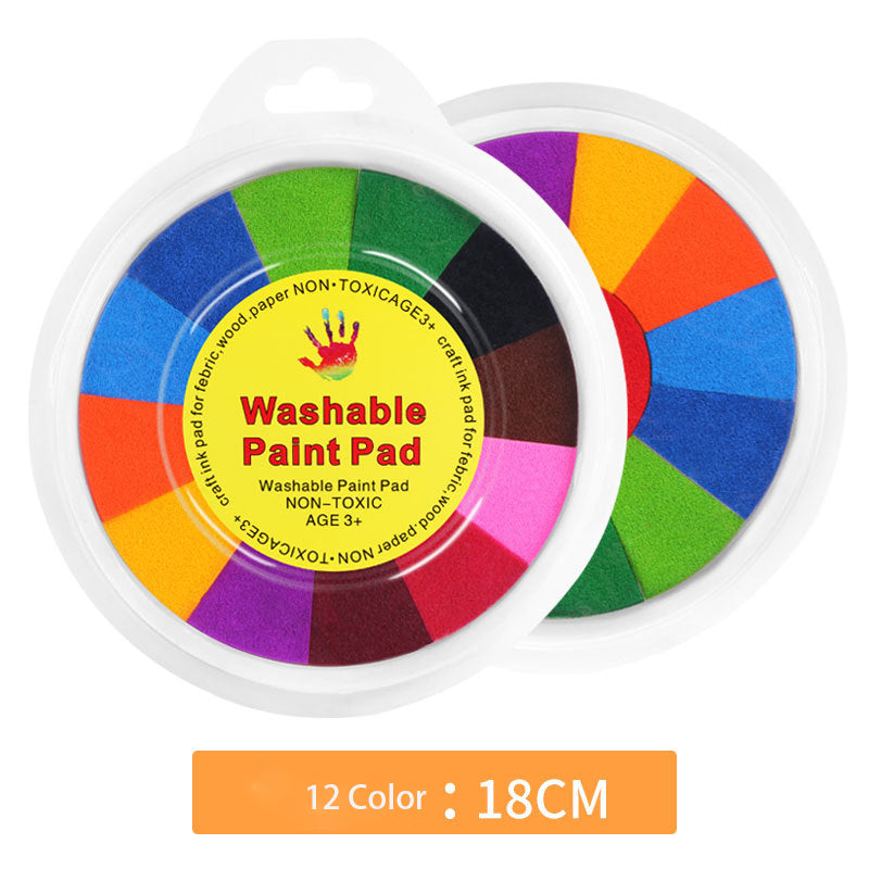Washable Finger Paint Pad for Colorful Handprint Art