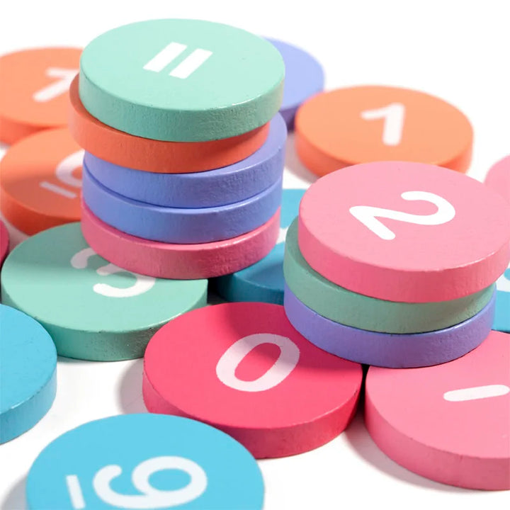 Wooden Ten Frame Math Toy for Early Number Sense Play