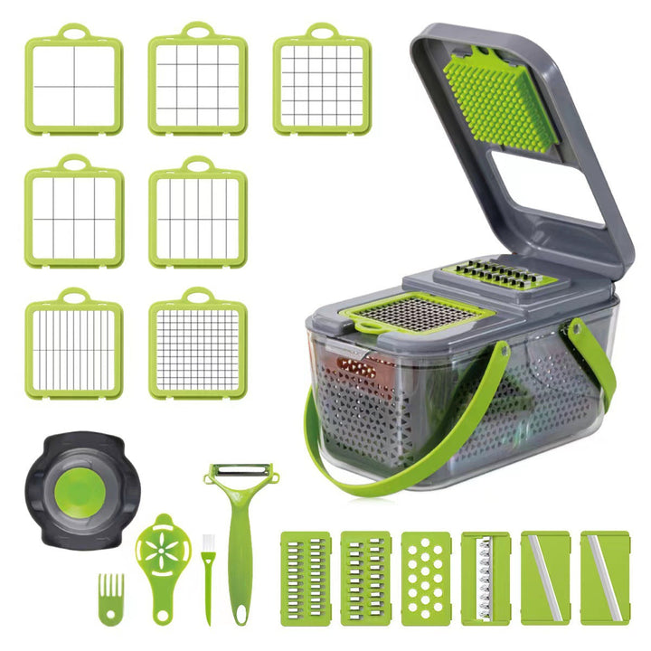 Multi-Function Vegetable Chopper Set with Storage Box