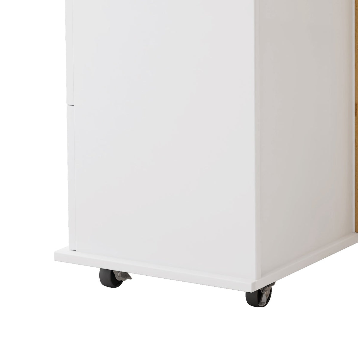 Rolling Kitchen Island Cart with Storage and Towel Bars