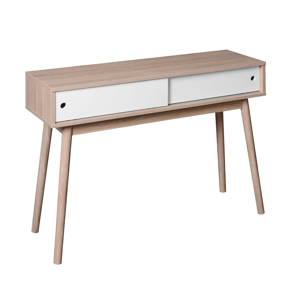 Mid-Century Writing Desk with Hidden Sliding Storage