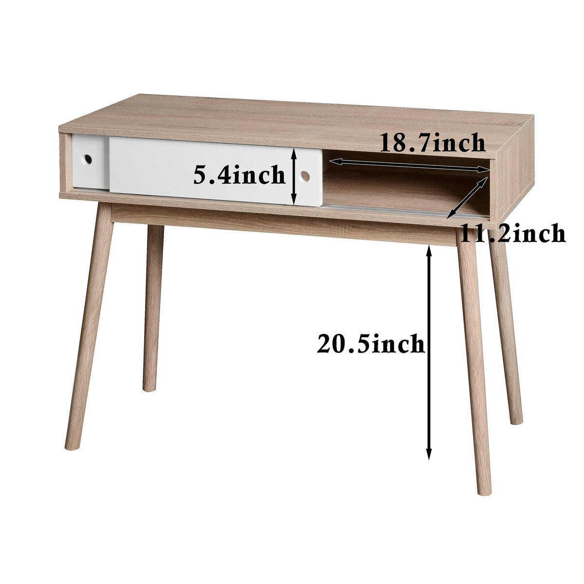 Mid-Century Writing Desk with Hidden Sliding Storage
