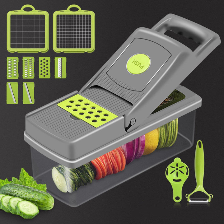 Multi-Blade Vegetable Cutter with 8 Blades for Meal Prep