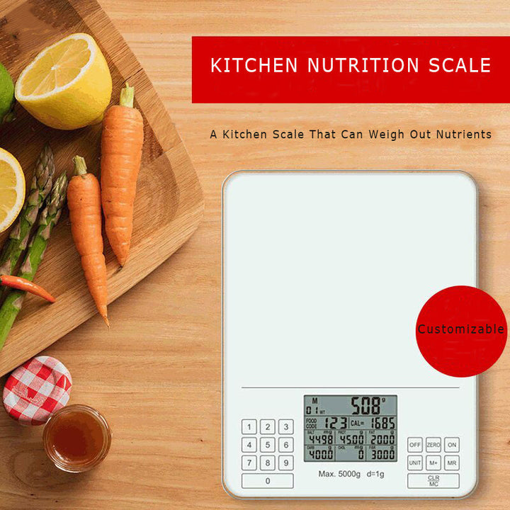 Nutrition Kitchen Scale with Food Calorie Lookup