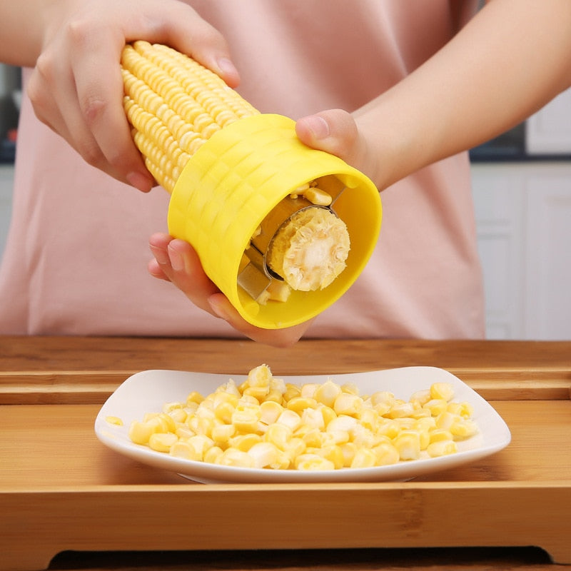 Corn Kernel Stripper: Strip Corn Cobs in One Press