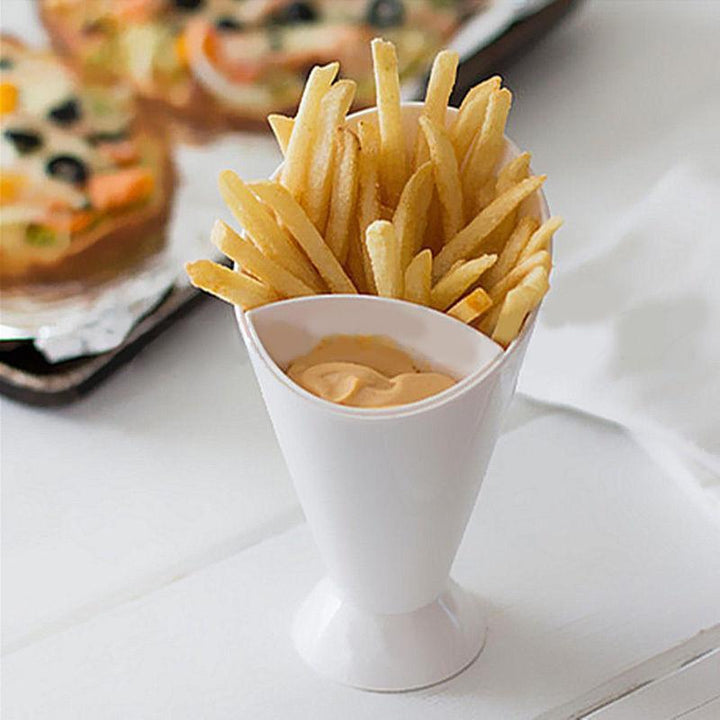 Snack Cone Stand With Dip Cup For Fries and Party Snacks