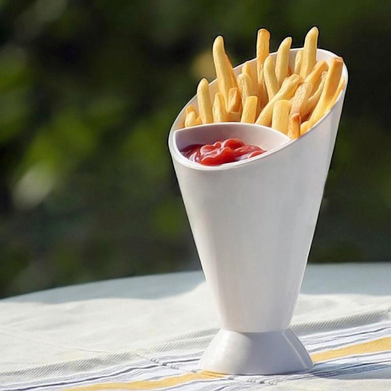 Snack Cone Stand With Dip Cup For Fries and Party Snacks