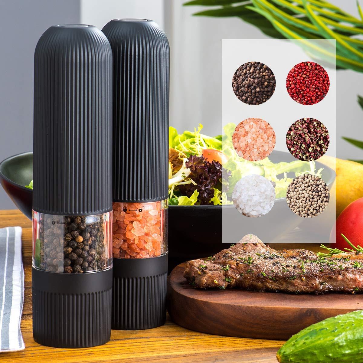Electric Pepper Mill with Adjustable Coarseness Knob
