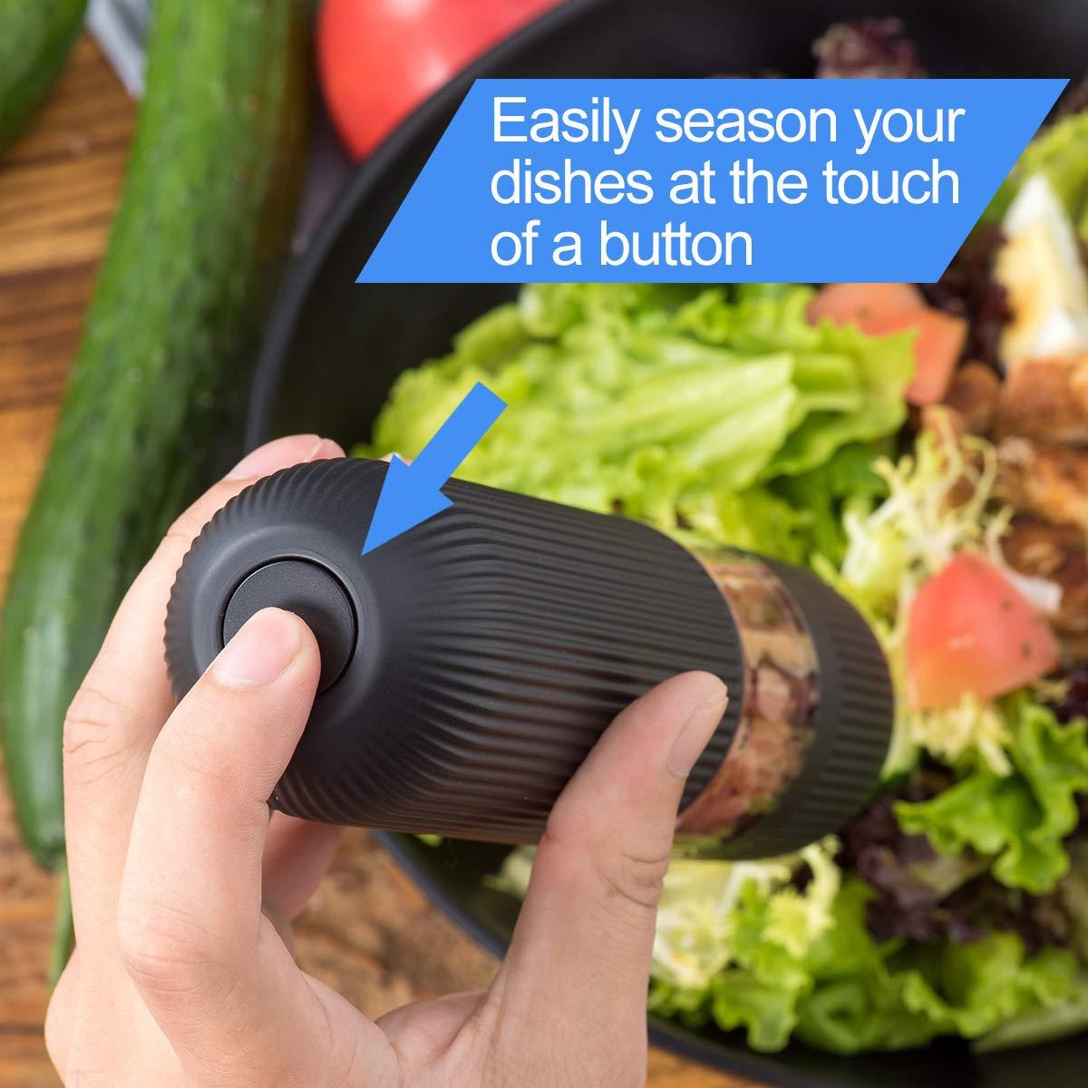 Electric Pepper Mill with Adjustable Coarseness Knob