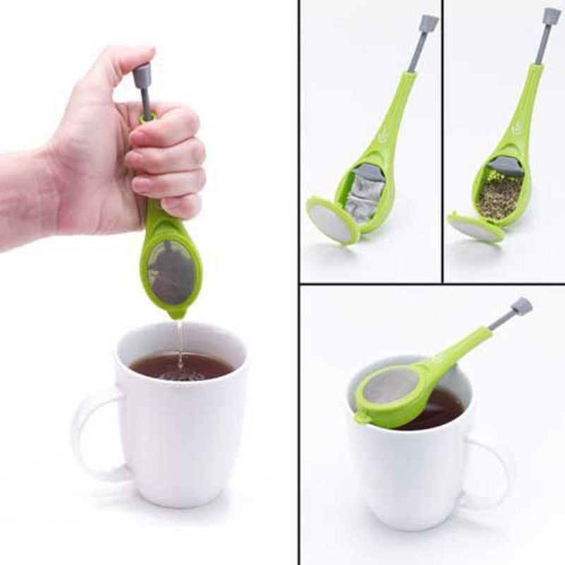 Loose Leaf Tea Infuser with Silicone Press and Drip Tray