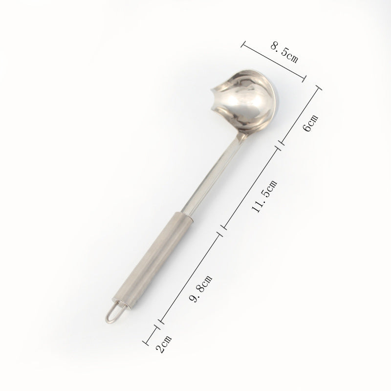 Stainless Steel Crooked Spoon for Soup and Oil Skimming