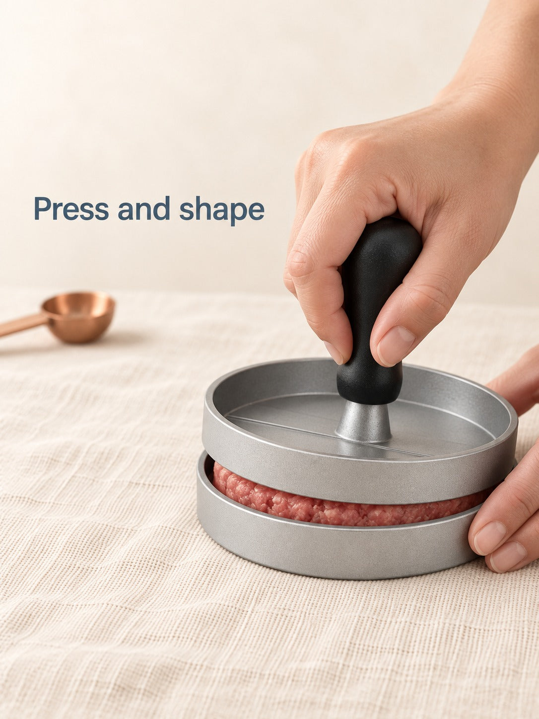 Burger Press for Uniform Patties, Non-Stick Aluminum