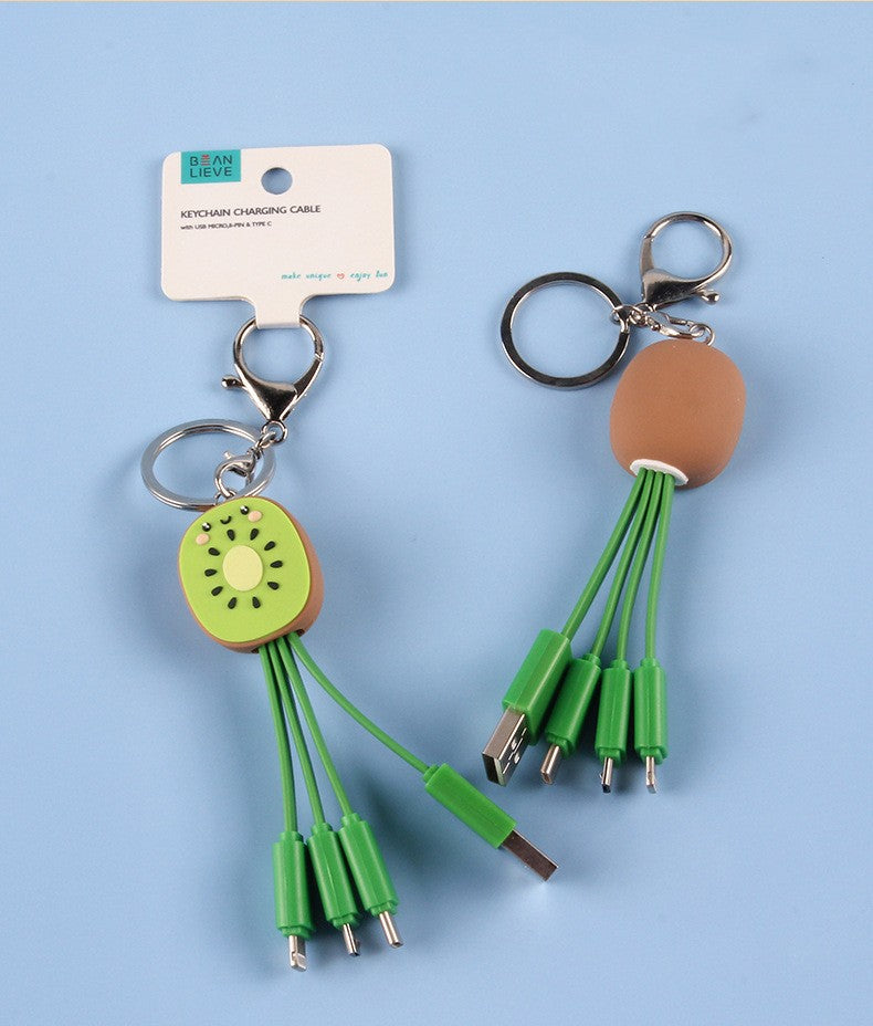 Kiwi Keychain 3-in-1 Charging Cable for Your Phone