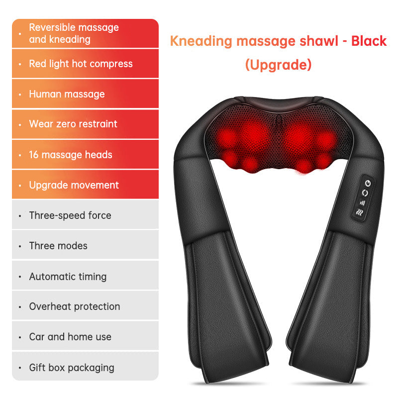 Neck and Shoulder Kneading Massager Shawl with Heat