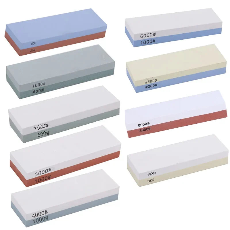 Whetstone Knife Sharpener: Double-Sided White Corundum