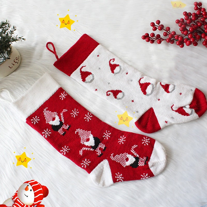 Knitted Christmas Stockings for Gifts and Festive Decor