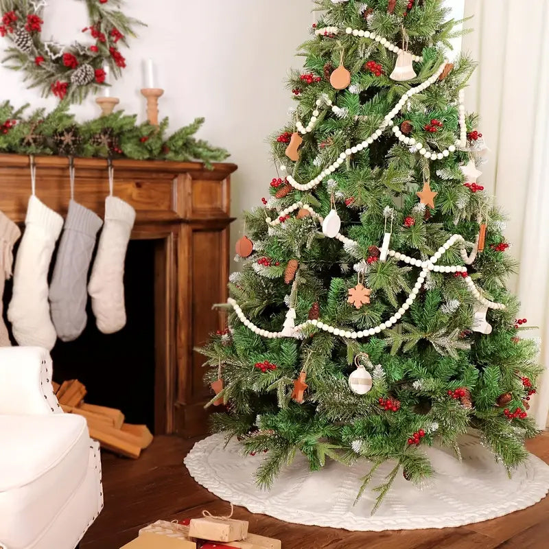 Knitted Christmas Tree Skirt for Cozy Holiday Decor