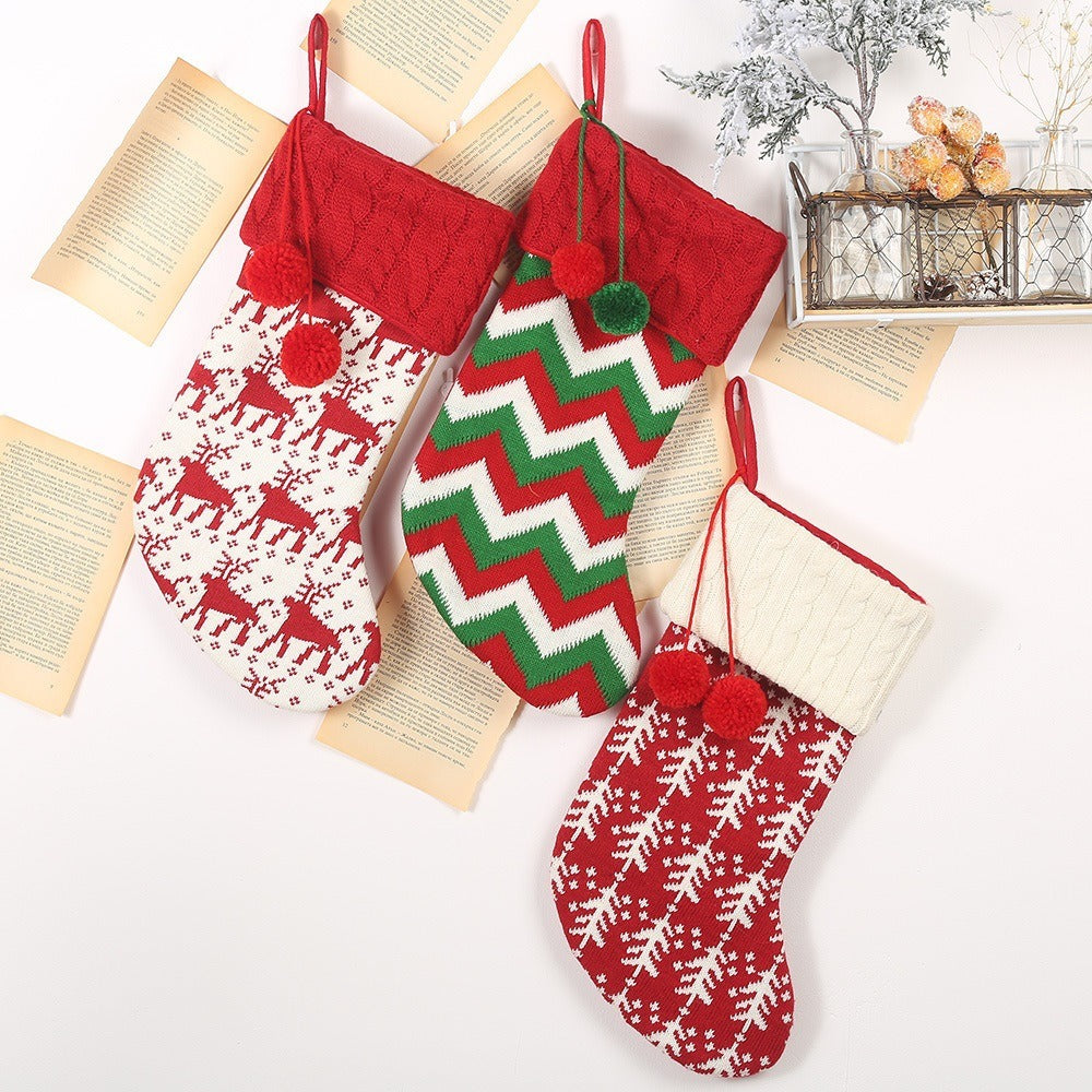 Knitted Christmas Stocking For Small Gifts & Treats