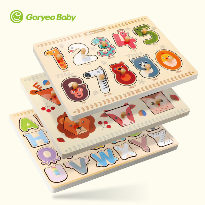 Toddler Wooden Puzzle Board for Screen-Free Learning