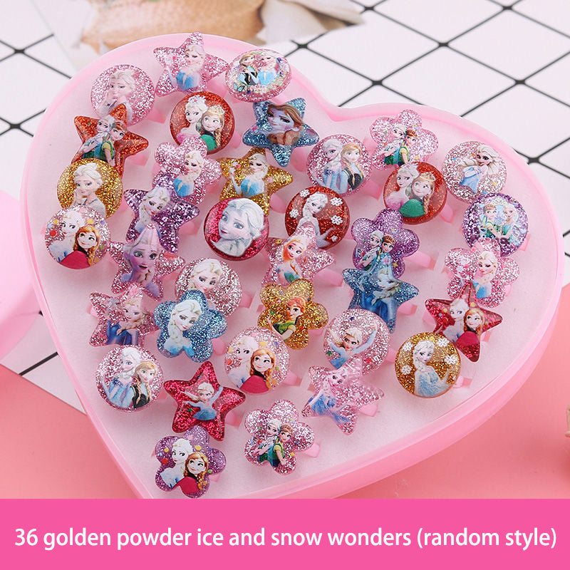 Kids Ring Set 12pc Adjustable Dress-Up Rings for Girls